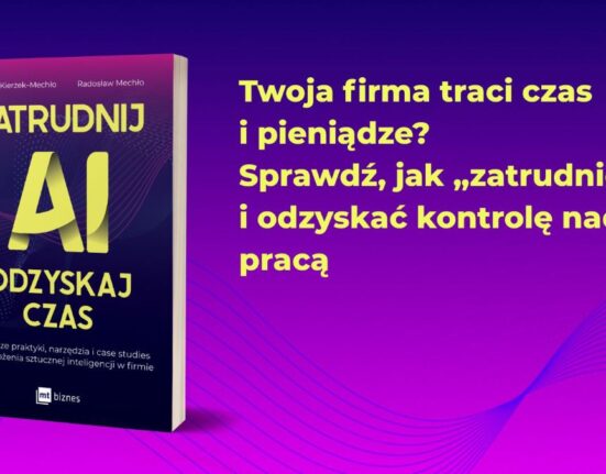 Zatrudnij AI. Odzyskaj czas! Książka na różowym tle